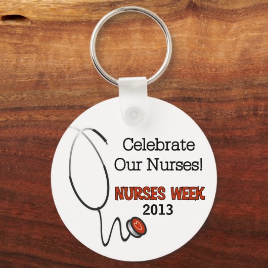 Stethoscope Nurses Week Custom Schlüsselanhänger (Vorderseite)
