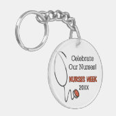 Stethoscope Nurses Week Custom Schlüsselanhänger (Vorderseite links)