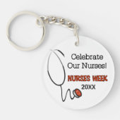 Stethoscope Nurses Week Custom Schlüsselanhänger (Vorderseite)
