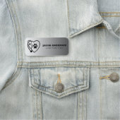 Stethoscope & Paw Print Namensschild (Beispiel)