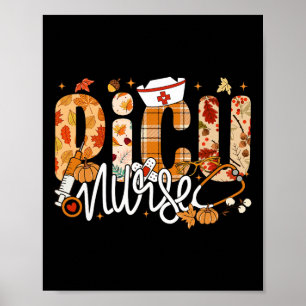 Stethoscope Picu Nurse Fall Yall Herbstverlässt al Poster