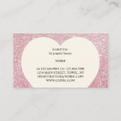 Stethoscope Sparkling Heart Doctor Elder Care Visitenkarte (Rückseite)