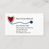 Stethoscope Theme Business Cards Visitenkarte (Vorderseite)