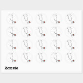 Stethoscope Tshirts und Geschenke Runder Aufkleber (Blatt)