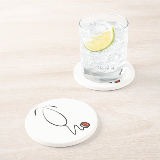 Stethoscope Tshirts und Geschenke Sandstein Untersetzer (Seite)