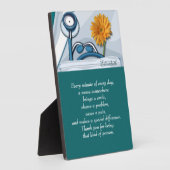 Stethoscope und Daisy Nurse Wertgutschein Fotoplatte (Seite)