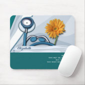 Stethoscope und Daisy Nurse Wertgutschein Mousepad (Mit Mouse)