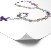 Stethoscope Watercolor Blume Doctor Nurse Poster (Ecke)