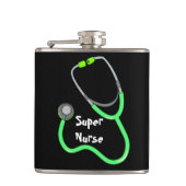 Stethoskop-angesagte Flasche Flachmann (Vorderseite)