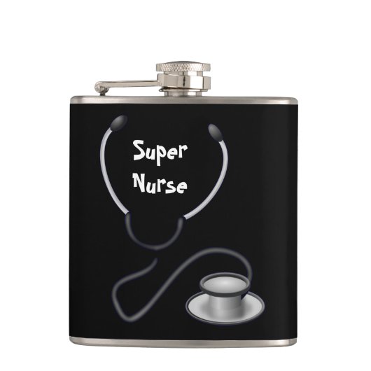 Stethoskop-angesagte Flasche Flachmann (Vorderseite)