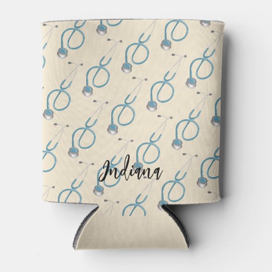 Stethoskop-Assistent für personalisiertes Skript Dosenkühler (Vorderseite)