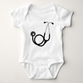 Stethoskop Baby Strampler (Vorderseite)