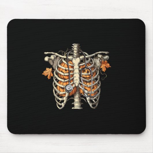 Stethoskop Brustkorb Herbst Krankenschwester Ernte Mousepad (Vorne)