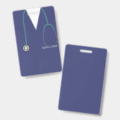 Stethoskop für Krankenschwester Ausweis (Vorder- & Rückseite)