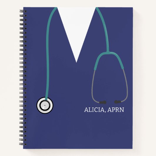 Stethoskop für Krankenschwester Notizblock (Vorderseite)