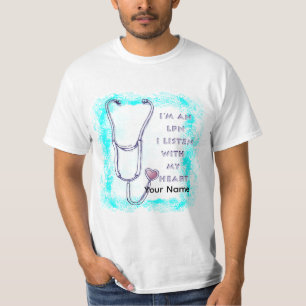 Stethoskop Herz LPN Krankenschwester T-Shirt