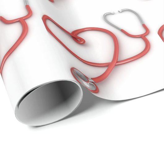 Stethoskop-Herz-Packpapier Geschenkpapier (Rolleneckpunkt)