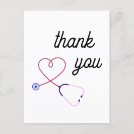 Stethoskop Herzkrankheit Dankeschön Karte