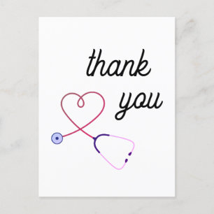 Stethoskop Herzkrankheit Dankeschön Karte