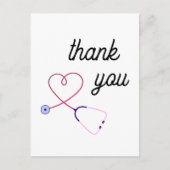 Stethoskop Herzkrankheit Dankeschön Karte (Vorderseite)