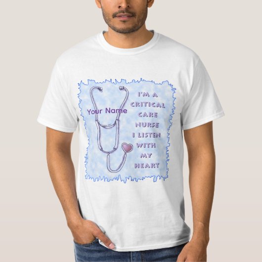 Stethoskop Intensivpflegeschwester T-Shirt (Vorderseite)