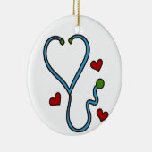 Stethoskop Keramik Ornament (Rechts)