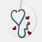 Stethoskop Keramik Ornament (Links)