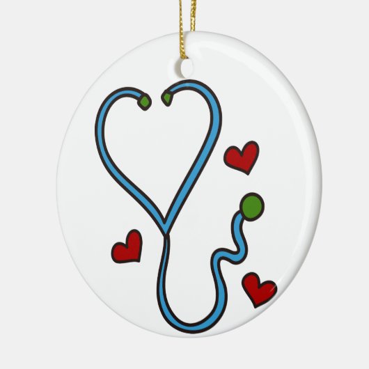 Stethoskop Keramik Ornament (Links)