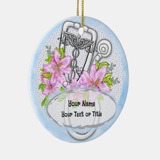 Stethoskop Keramik Ornament (Rechts)