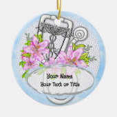 Stethoskop Keramik Ornament (Vorne)