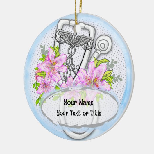 Stethoskop Keramik Ornament (Links)