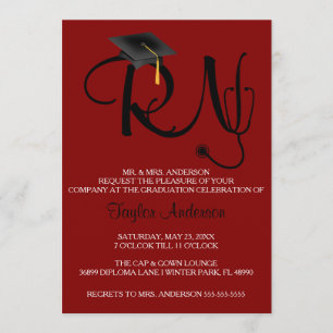 Stethoskop-Krankenpflege-SchulAbschluss-Mitteilung Einladung