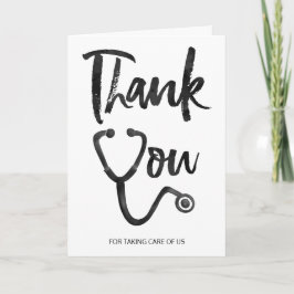 Stethoskop-Krankenschwester Black Water Schriftart Karte