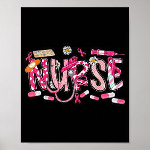 Stethoskop Krankenschwester Medizin Brustkrebs Poster