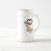 Stethoskop-Krankenschwestern haben Herz-T - Shirts Bierglas (VorderseiteRechts)