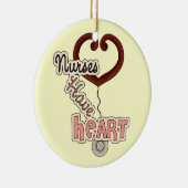 Stethoskop-Krankenschwestern haben Herz-T - Shirts Keramik Ornament (Rechts)