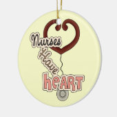 Stethoskop-Krankenschwestern haben Herz-T - Shirts Keramik Ornament (Links)