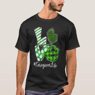 Stethoskop Liebe Pflegekraft Leopard Kariert St Pa T-Shirt