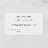 Stethoskop-Logo - Ernennung von Tierärzten Visitenkarte (Rückseite)