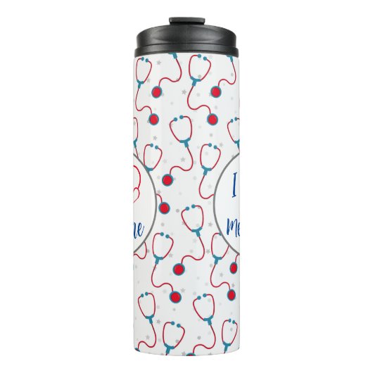 Stethoskop-Medizin "I Liebe Medizin" Thermosbecher (Vorderseite)
