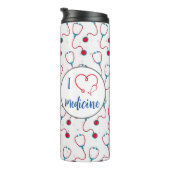 Stethoskop-Medizin "I Liebe Medizin" Thermosbecher (Nach rechts gedreht)