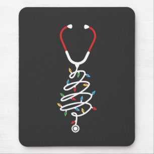 Stethoskop Medizinische Vorräte Weihnachtsbaumlich Mousepad