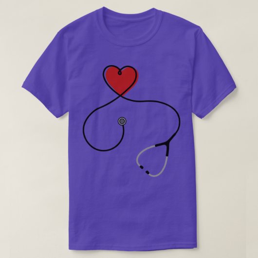 Stethoskop mit Herz T-Shirt (Design vorne)