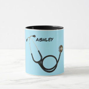 Stethoskop mit Individuelle Name Ringer Tasse