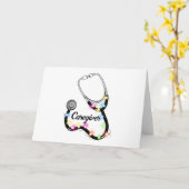 Stethoskop mit Weihnachtslicht frohe Weihnachtsnac Karte (Gelbe Blume)