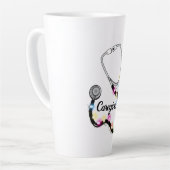 Stethoskop mit Weihnachtslicht frohe Weihnachtsnac Milchtasse (Linke Ecke)