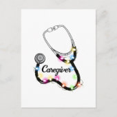 Stethoskop mit Weihnachtslicht frohe Weihnachtsnac Postkarte (Vorderseite)