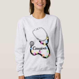 Stethoskop mit Weihnachtslicht frohe Weihnachtsnac Sweatshirt
