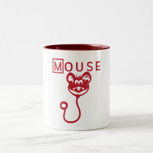 Stethoskop Mouse Doktortitel Zweifarbige Tasse