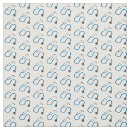 Stethoskop-Muster des Doktors auf Weiß Stoff